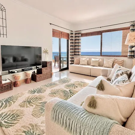 Absolute Beachfront - Huge Panoramic Sea View Balcony & Private Garage Apartment Portimao